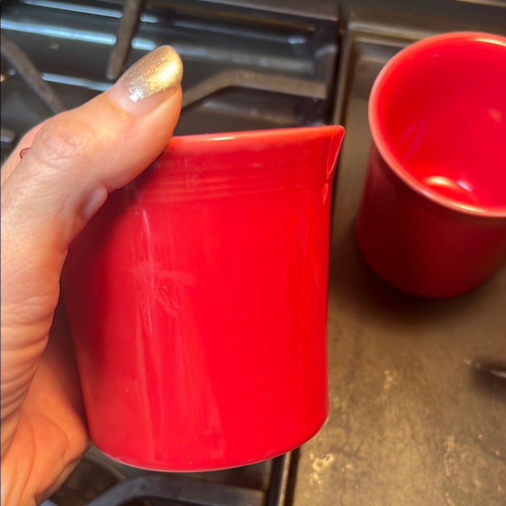 Set of 3 new Fiestaware Red Dining Mugs Classic Style - Picture 5 of 7